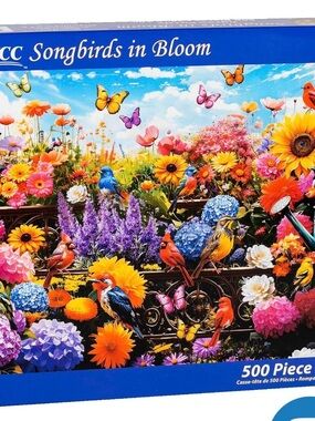 VCC, Songbirds in Bloom, 500 piece puzzle, NIB, size 24 X 18”